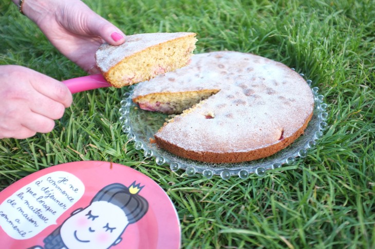Recette sans gluten de gâteau amande-millet aux fraises