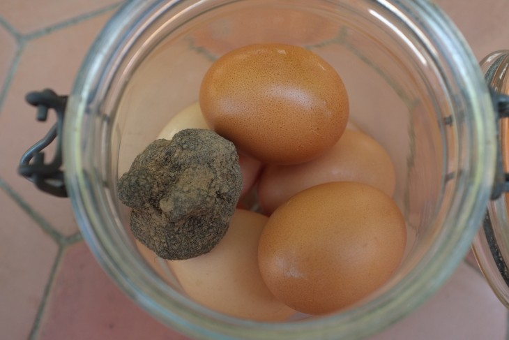 recette sans gluten d’oeufs brouillés à la truffe d’été