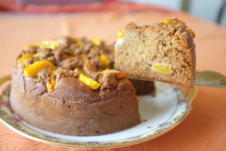 recette sans gluten de gâteau pêche cannelle