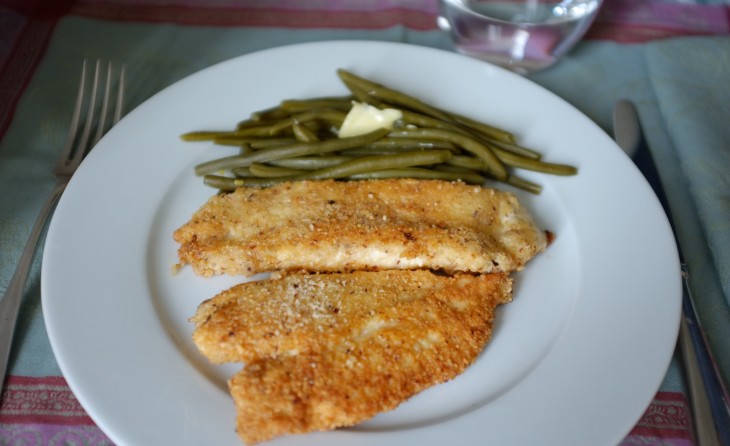 recette sans gluten d’escalope de poulet panée au parmesan et à la noisette