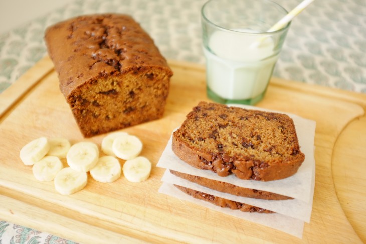 recette sans gluten de cake banane-chocolat