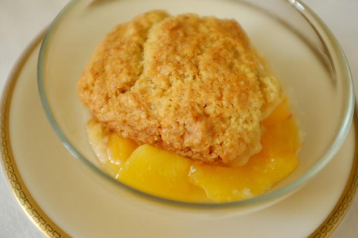 recette sans gluten de cobbler à la pèche