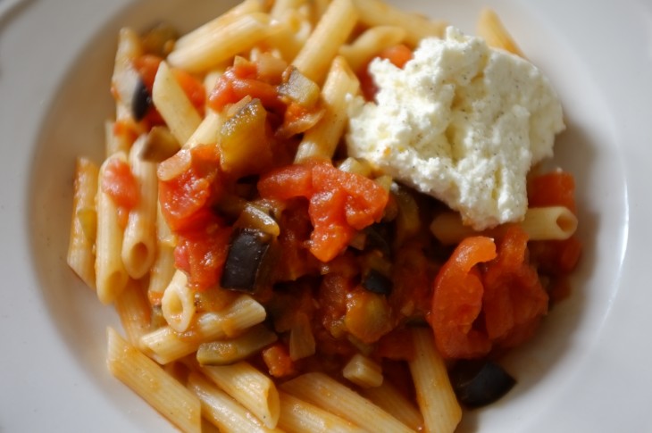 recette sans gluten de pennes 3 saveurs à la Norma