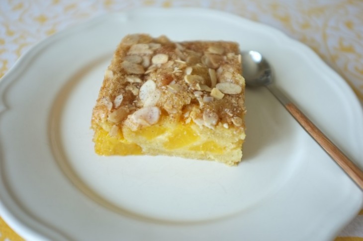 Recette sans gluten de gâteau pêches et amandes