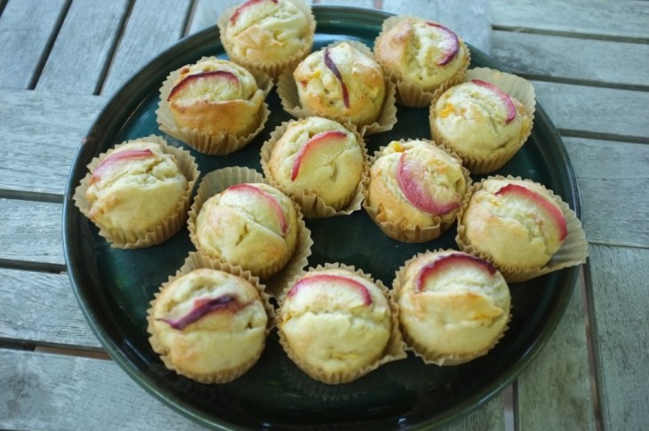 recette sans gluten de muffins à la pèche