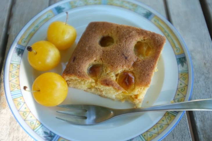 recette sans gluten de gâteau aux prunes jaunes