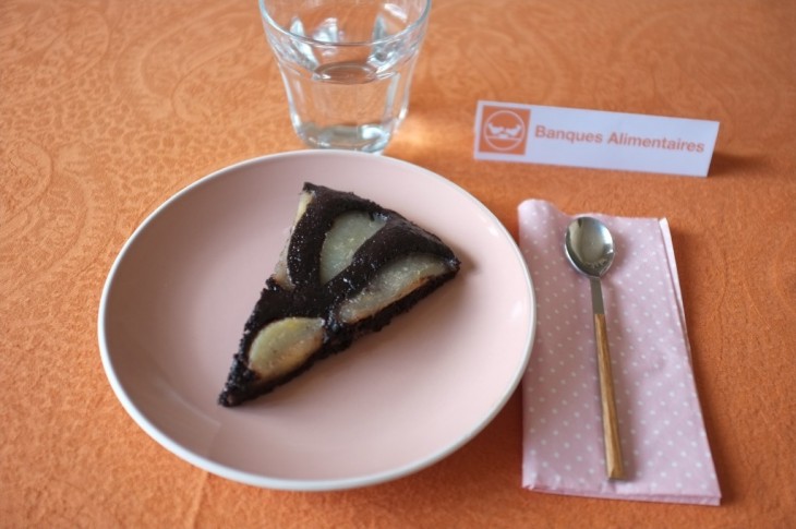 Recette sans gluten de gâteau poire chocolat pour la Banque Alimentaire