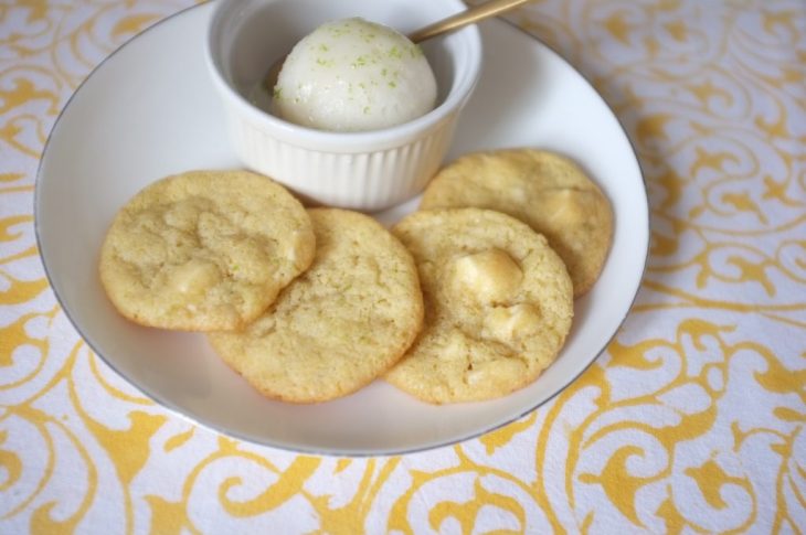 Mes cookies chocolat blanc et citron vert sans gluten