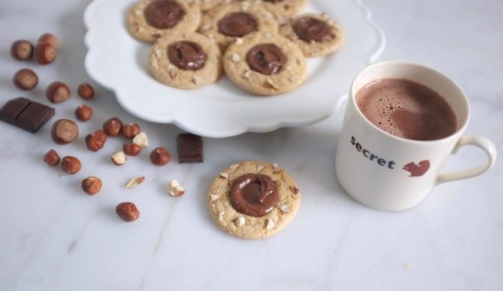 ma recette sans gluten de cookies éclats de noisette & nocciolata
